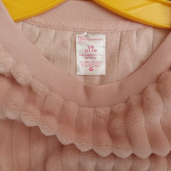 MIX & MATCH Blush Pink Fluffy Ribbed Top & Faux Fur Vest. Size M/L - Picture 4 of 7